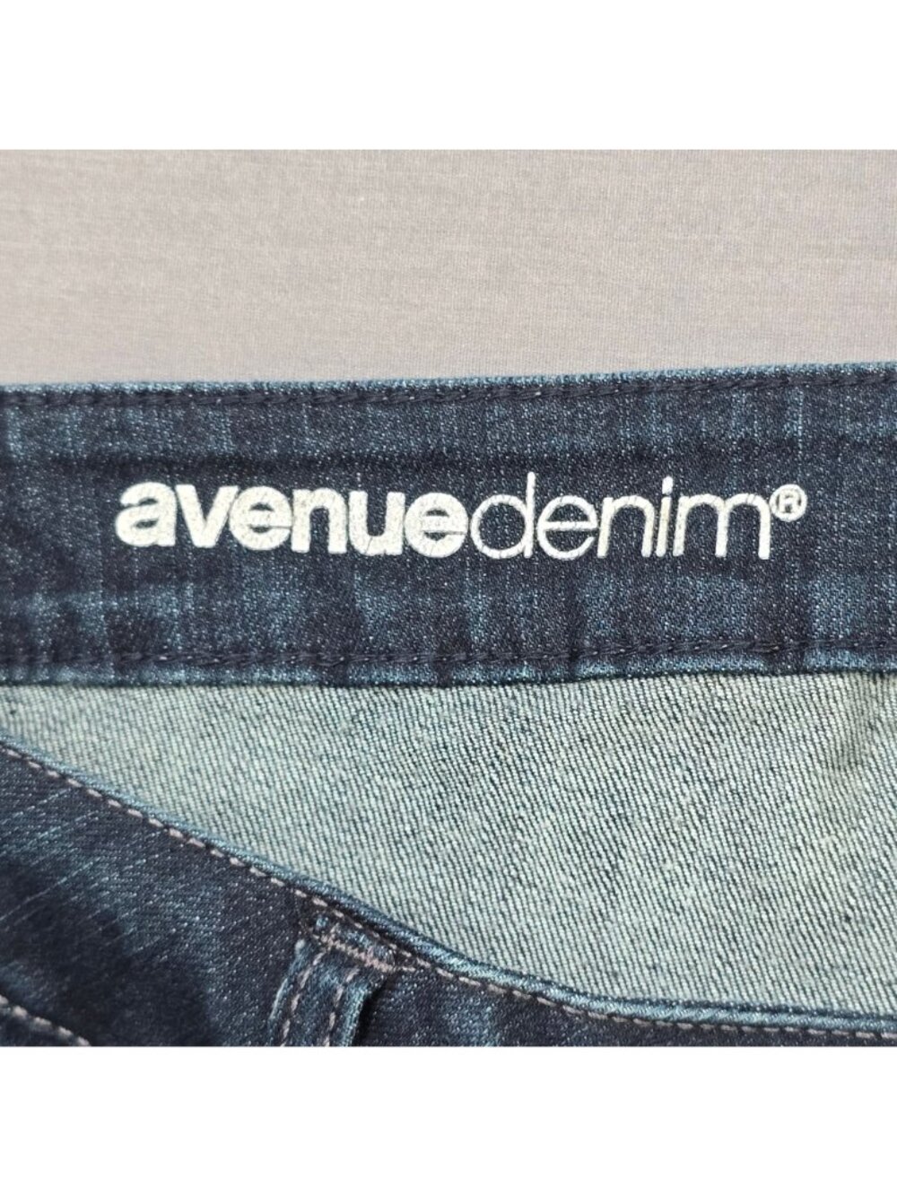 Avenue Denim Womens Bootcut Jeans 16P Dark Wash Stretch Cotton Blend - Picture 2 of 5